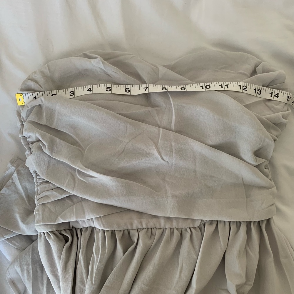 Lulu’s Moonlight Serenade Gray Strapless Maxi Dress - Picture 10 of 10